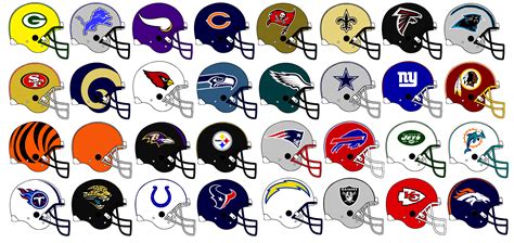 football team helmet logos